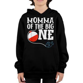 Momma Of The Big One Fishing Boy First Birthday Ofishally Youth Hoodie - Thegiftio UK