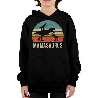 Mommy Mom Mama Dinosaur Funny 2 Two Kid Mamasaurus 2020 Gift Youth Hoodie - Thegiftio UK