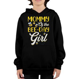Mommy Of The Bee Day Girl Family Matching Birthday Youth Hoodie - Thegiftio UK