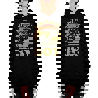 Monster Truck Birthday Boy Vintage Retro Sunset For Boys Youth Hoodie | Mazezy