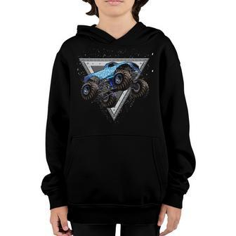 Monster Truck For Adults And Kids - Blue Truck Youth Hoodie - Seseable