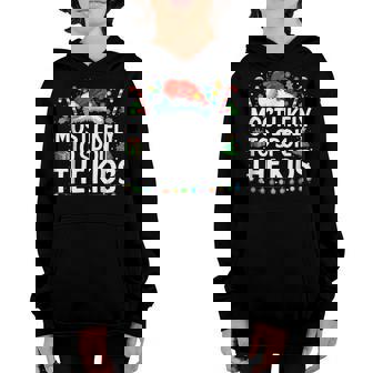 Most Likely To Spoil The Kids Christmas Lights Santa Hat Youth Hoodie - Thegiftio