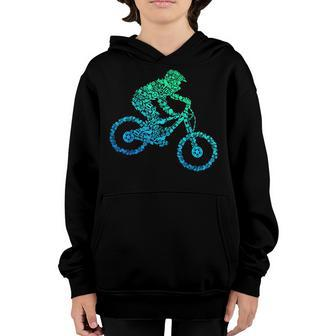 Mountain Bike Mtb Downhill Biking Cycling Biker Kids Boys Youth Hoodie | Mazezy
