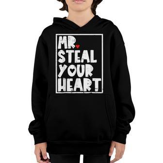Mr Steal Your Heart Valentines Day Funny V Day Boys Kids V2 Youth Hoodie - Thegiftio UK