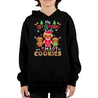 My 1St Grade Kids Are Smart Cookies Christmas Teacher Gifts Youth Hoodie - Thegiftio UK