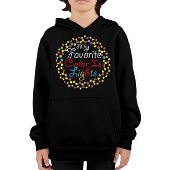 My Favorite Color Is Christmas Lights Funny Xmas Gifts Kids V2 Youth Hoodie - Thegiftio UK