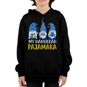 My Hanukkah Pajamakah Funny Chanukah Pajamas Pjs Women Kids V2 Youth Hoodie - Thegiftio UK