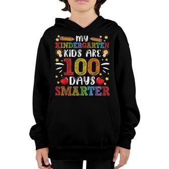 My Kindergarten Kids Are 100 Days Smarter 100Th Day Teachers Youth Hoodie - Thegiftio UK