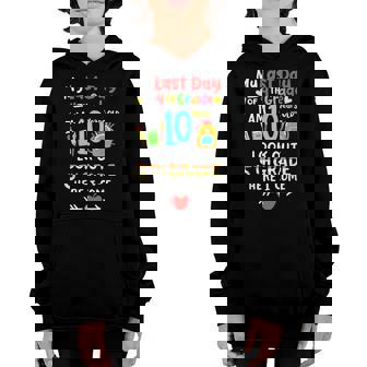 My Last Day Of 4Th Grade Im 10 Years Old 5Th Grade Kids Youth Hoodie - Thegiftio UK