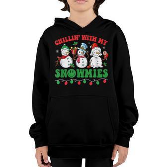 My Snowmies Christmas Teacher Kids Xmas Snowman Youth Hoodie - Thegiftio UK