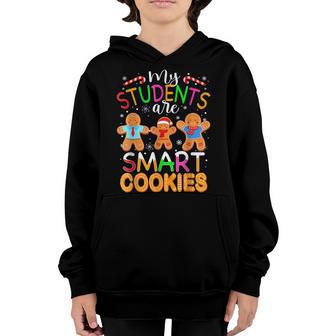 My Students Kids Are Smart Cookies Christmas Teacher Gift V2 Youth Hoodie - Thegiftio UK