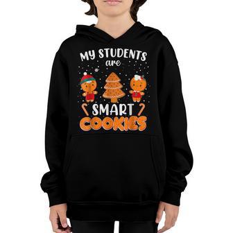My Students Kids Are Smart Cookies Funny Christmas Teacher V2 Youth Hoodie - Thegiftio UK