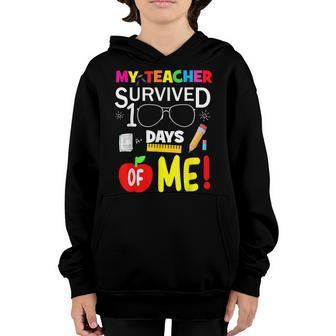 My Teacher Survived 100 Days Of Me Funny 100 School Days Youth Hoodie - Seseable