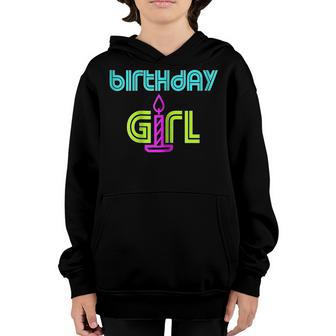 Neon Glow Party Birthday Girl Favor For Glow Party Youth Hoodie | Mazezy