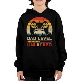 New Dad Level Unlocked Keychain Vintage Retro Video Game Youth Hoodie - Thegiftio UK