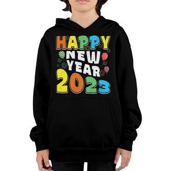 New Years Eve Party Supplies Kids Nye 2023 Happy New Year V5 Youth Hoodie - Thegiftio UK