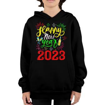 New Years Eve Party Supplies Kids Nye 2023 Happy New Year V8 Youth Hoodie - Thegiftio UK