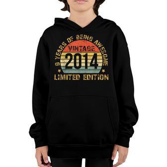 Nine 9Yr Bday Son Boy Funny 2014 9Th 9 Year Old Birthday Youth Hoodie - Thegiftio UK