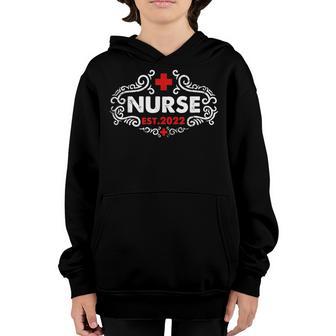 Nurse Est 2022 Rn Nursing School Graduation Graduate V4 Youth Hoodie - Thegiftio UK