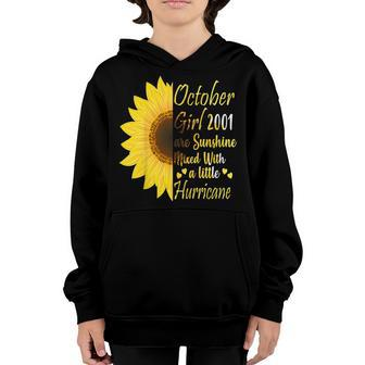 October Girl 2001 18Th Years Old Sunshine Birthday Youth Hoodie | Mazezy