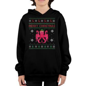 Octopus Lover Women Girls Boys Ugly Christmas Sweater Youth Hoodie - Thegiftio UK