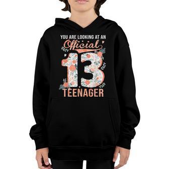 Official Nager 13 Years Old 13Th Birthday Gift Girls N Youth Hoodie - Thegiftio UK