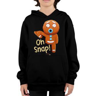 Oh Snap Gingerbread Funny Christmas Xmas Men Women Kids V3 Youth Hoodie - Thegiftio UK
