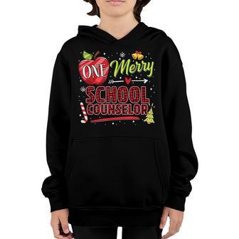 One Merry School Counselor Funny Christmas Xmas Men Women Youth Hoodie - Thegiftio UK