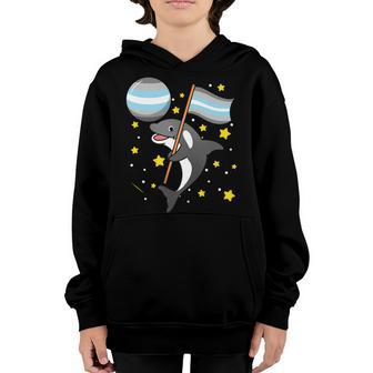 Orca In Space Demiboy Pride Youth Hoodie | Mazezy