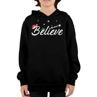 Pajama Cute Santa Claus Adult Kids Xmas Believe Christmas Youth Hoodie - Thegiftio UK