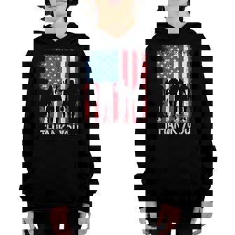 Patriotic American Flag Thank You For Men Women Kid Girl Boy V2 Youth Hoodie - Thegiftio