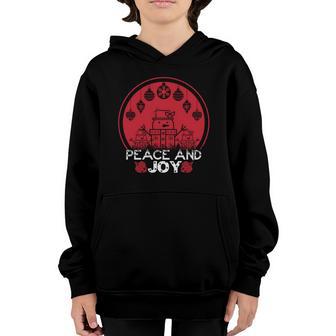 Peace And Joy Christmas Youth Hoodie - Thegiftio UK
