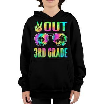 Peace Out 3Rd Grade Tie Dye Graduation Last Day Of School Youth Hoodie - Thegiftio UK