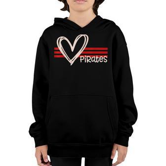 Pirates School Spirit With Heart - School Youth Hoodie - Thegiftio UK