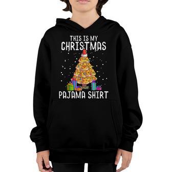 Pizza Christmas Tree Men Kids Pizza Lover Gift Xmas Youth Hoodie - Thegiftio UK