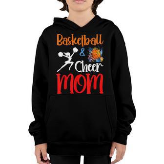 Play Basketball And Cheer Mom High School Player For Women Youth Hoodie - Thegiftio UK