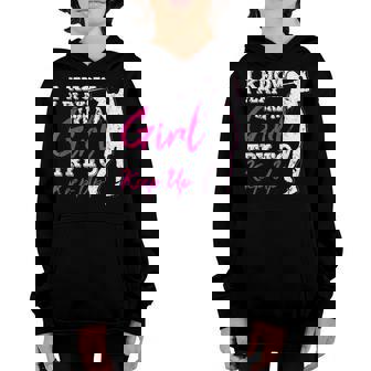 Play Like A Girl Try To Keep Up Golf Golfing Gift Youth Hoodie - Thegiftio UK