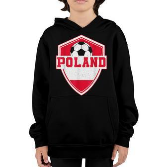 Polish Soccer Boy Poland Flag Jersey Football Fans Youth Hoodie - Thegiftio UK