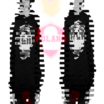 Polish Soccer Boy Poland Flag Jersey Football Fans Youth Hoodie - Thegiftio