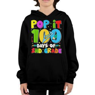 Pop It 100 Days Of 2Nd Grade Students 100 Days Of School Youth Hoodie - Seseable