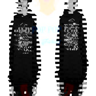 Pop Pop Is My Name Fishing Game Fathers Day Youth Hoodie | Seseable CA