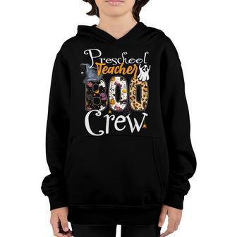 Preschool Boo Crew Witch Hat Fall Halloween Costume Teacher Youth Hoodie - Thegiftio UK