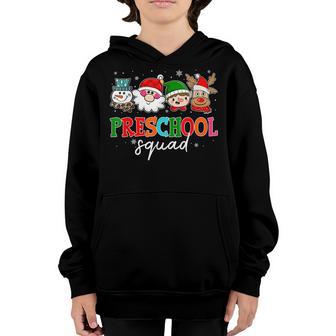 Preschool Squad Santa Reindeer Snowman Teacher Christmas V2 Youth Hoodie - Thegiftio UK