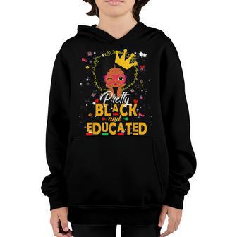 Pretty Black And Educated Black History Junenth 1865 Girl Youth Hoodie - Thegiftio UK
