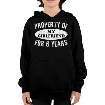 Property Gf Girlfriend 6 Years - Couple 6Th Anniversary Youth Hoodie - Thegiftio UK