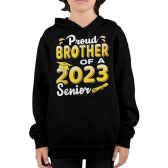 Proud Brother Of A 2023 Senior Funny Graduation Youth Hoodie - Thegiftio UK