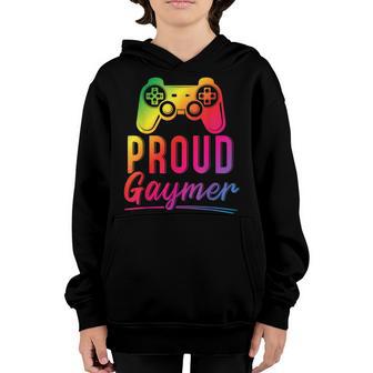Proud Gaymer Lgbtq Lgbt Video Game Lover Rainbow Gamer Youth Hoodie - Thegiftio UK