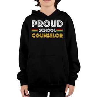 Proud School Counselor Africa Pride Black History Month V2 Youth Hoodie - Seseable