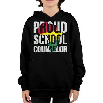 Proud School Counselor African American Black History Month V2 Youth Hoodie - Seseable