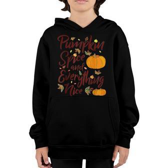 Pumpkin Spice And Everything Nice Fall Women Girls V2 Youth Hoodie - Thegiftio UK